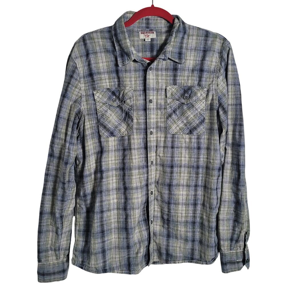 Plaid Button-Up Shirt